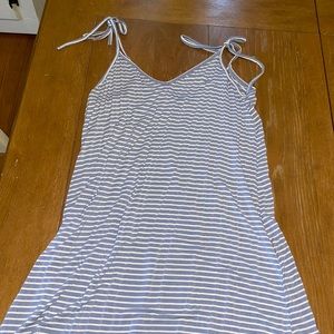 AE Light blue and white striped tie sun dress